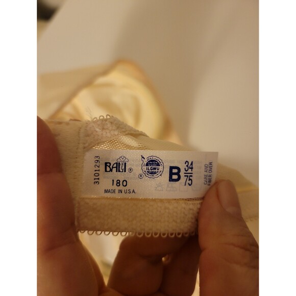 NOS VTG Bali Beige Underwire Unlined Bra Sz 34B - Picture 4 of 5